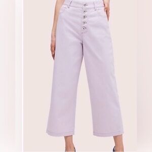 Kate Spade Lilac Button-Fly Pants